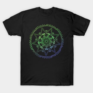 Blue Green Mandala T-Shirt